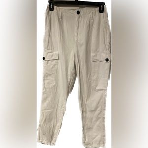 Nasty Gal Tapered Cargo Pants White US 8